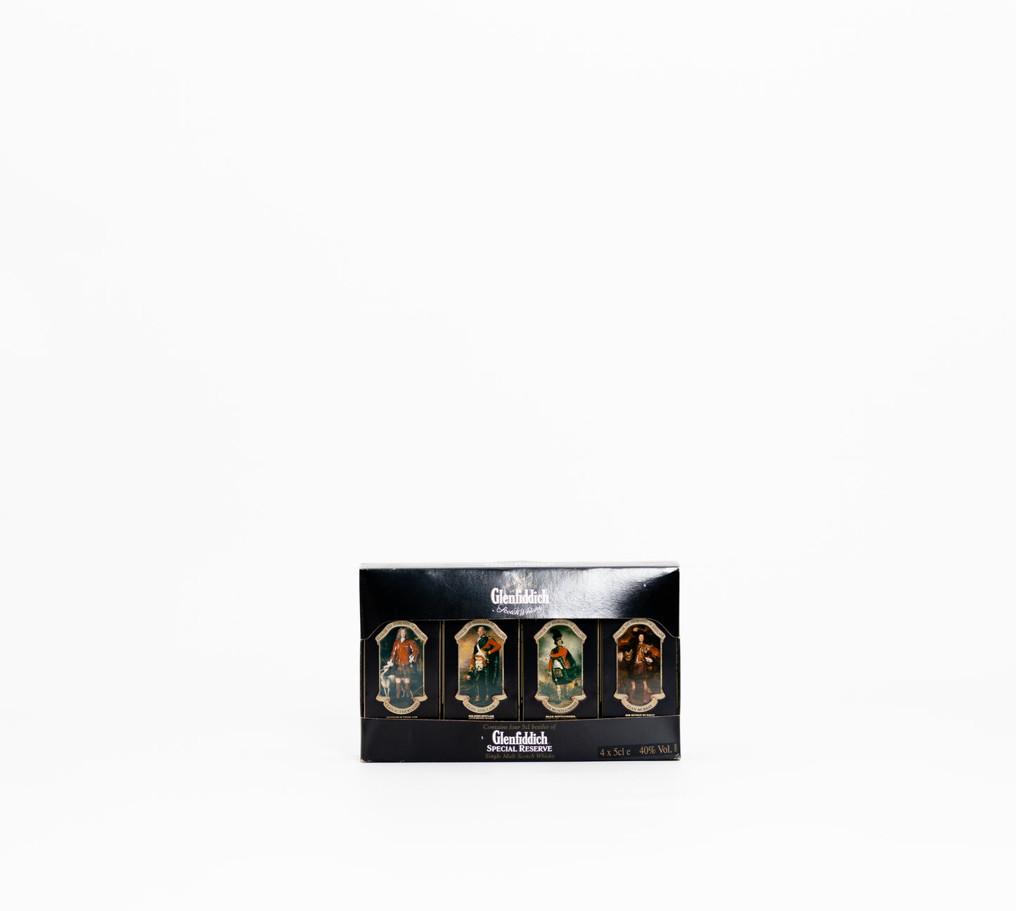 Glenfiddich Clans Of The Highlands Special Old Reserve Pure Malt GIFT SET FROM 1980S (4 X 5CL, 40%)