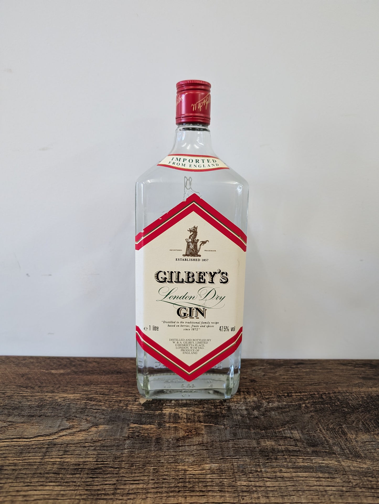 Gilbey's London Dry Gin
Bot.1980s Litre Bottle