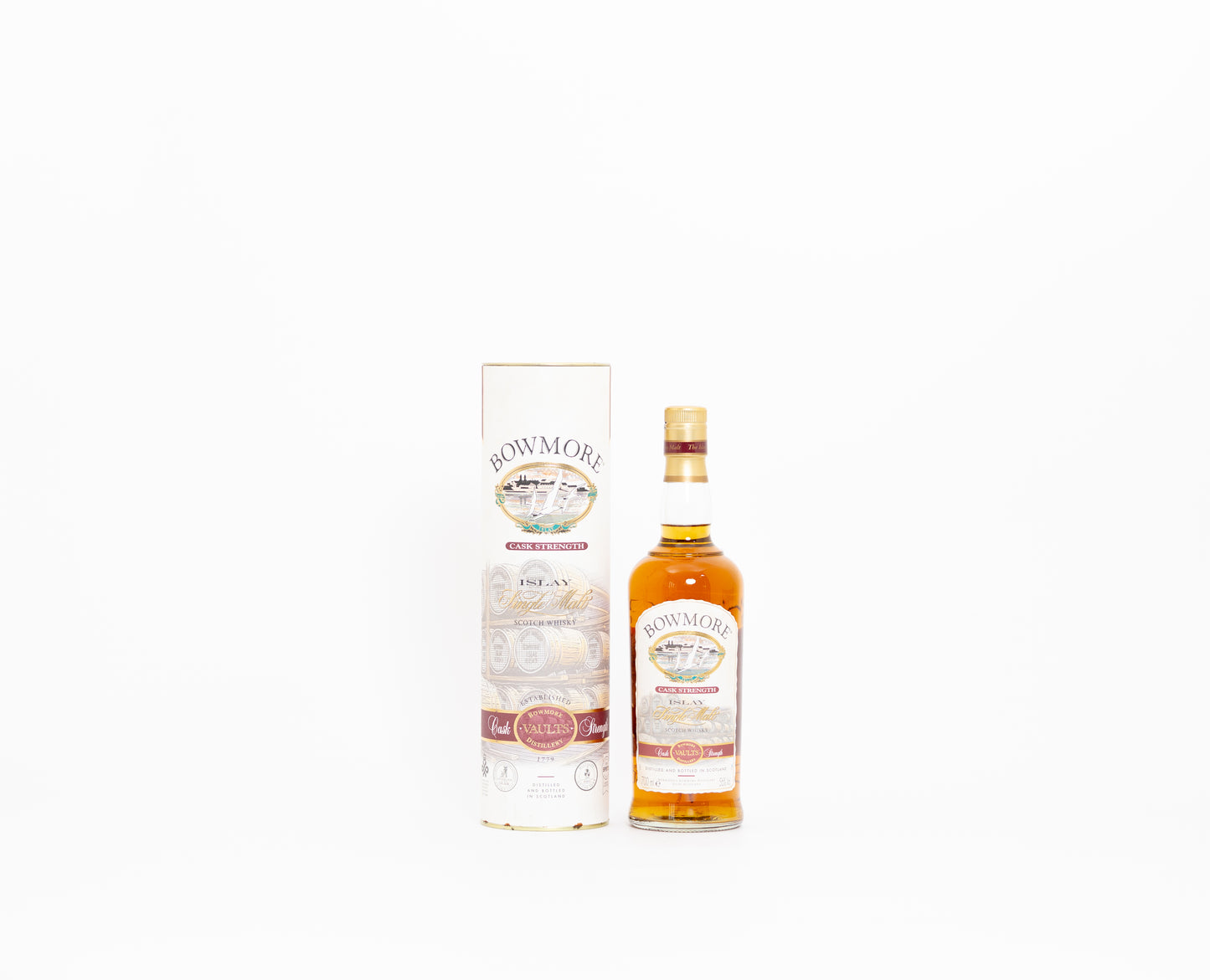 Bowmore Cask Strength – Islay Single Malt Scotch Whisky, 56% ABV, 1990s Bottling, Sherry Cask, 70cl