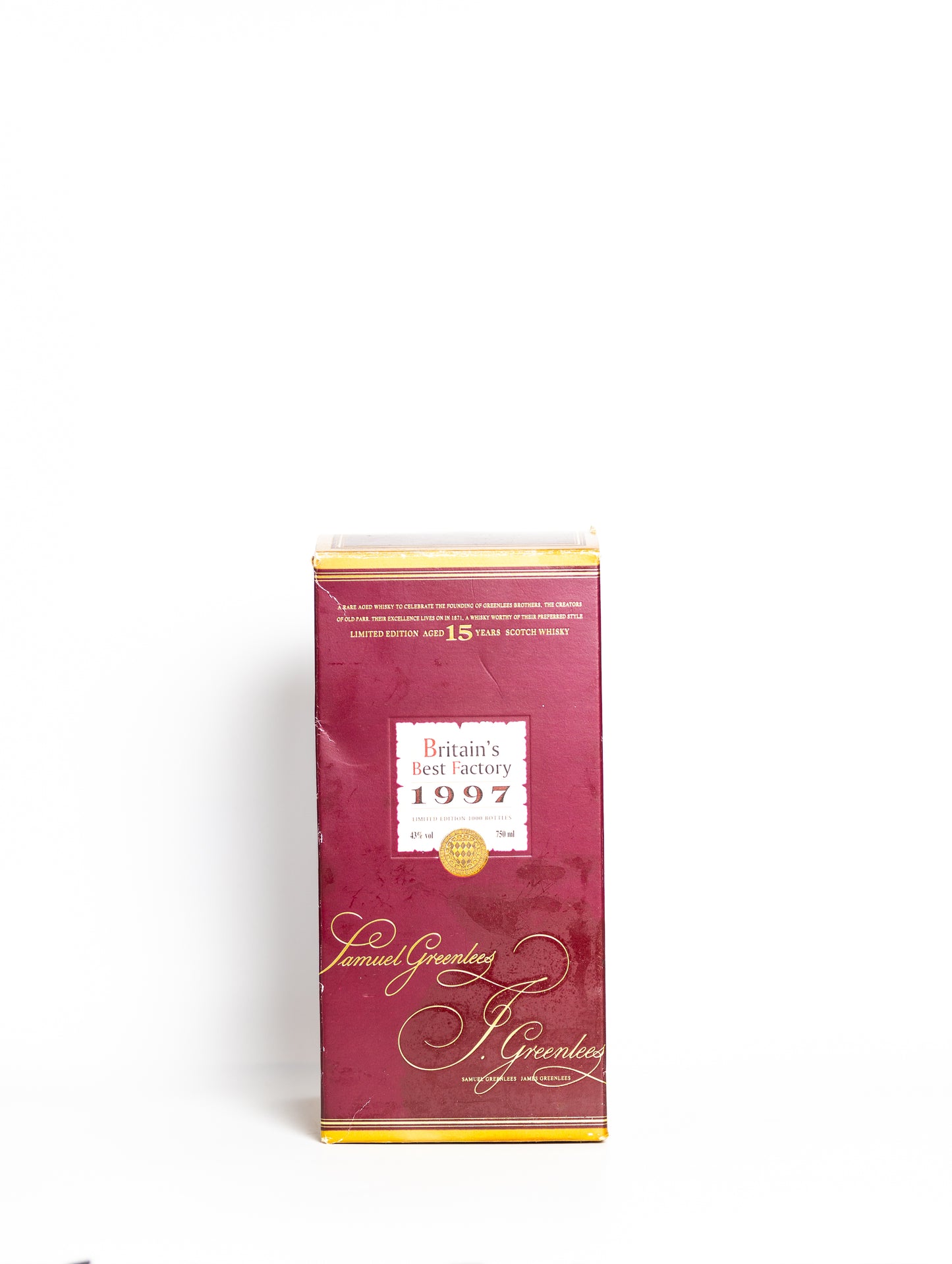 Old Parr Britains Best Factory 15 Year Old 1997