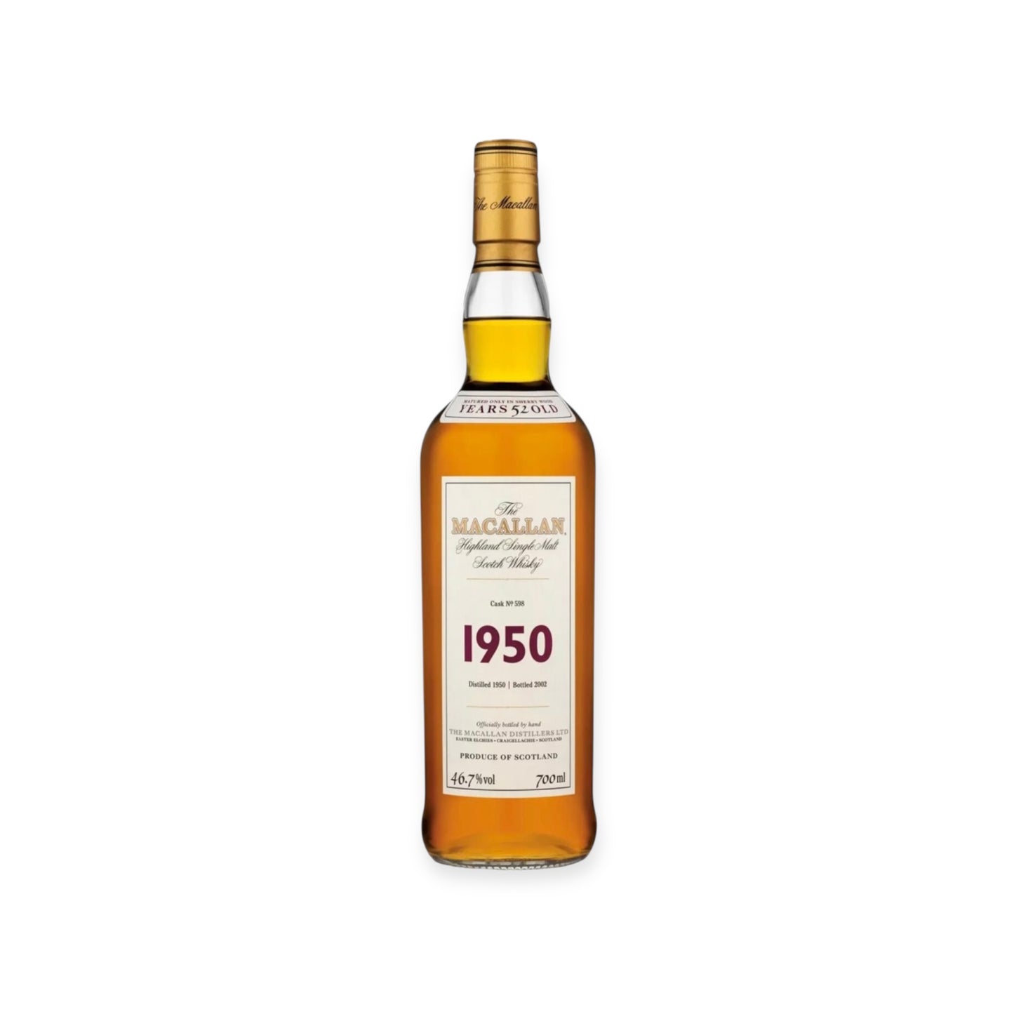 Macallan 52 Year Old 1950 Fine & Rare – 51.7% – 70cl