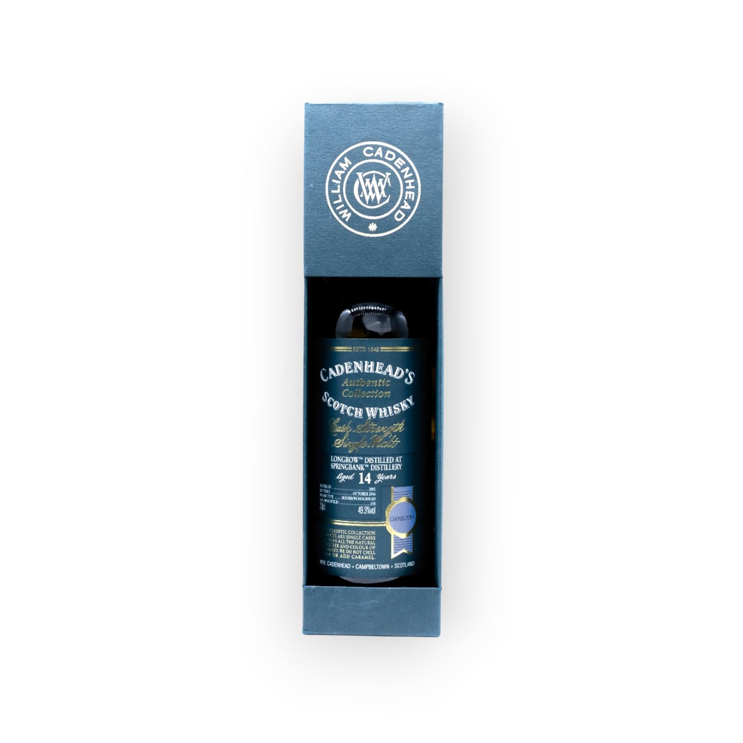 Cadenhead’s Authentic Collection Longrow Campbeltown 70cl 49.3% (Boxed)