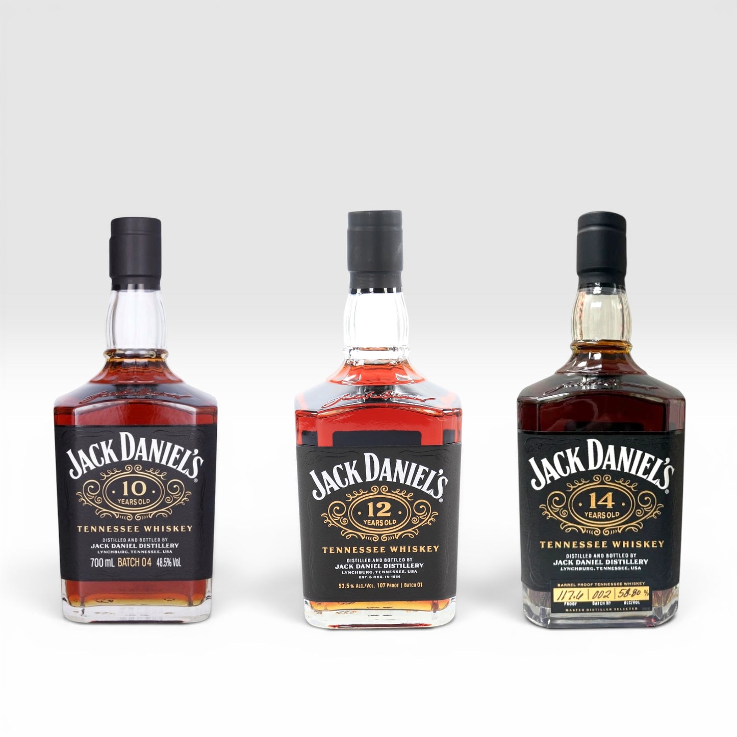 Jack Daniel's 10,12 & 14 Trio