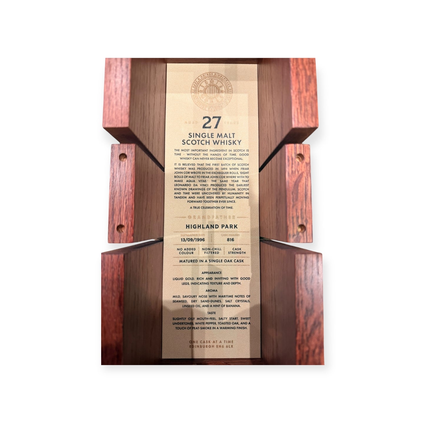 Highland Park 1996 27 Year Old Grandfather 70cl / 43.4%