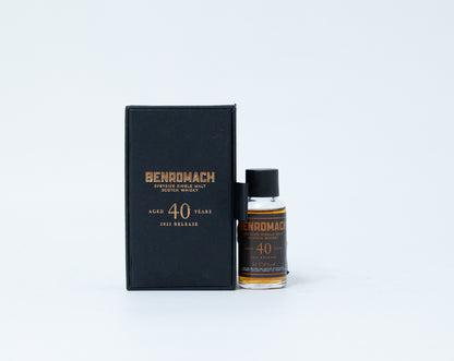 Benromach 40 Year Old – 2022 Release Sample, 57.6% ABV, 3cl (Mini Presentation Box)