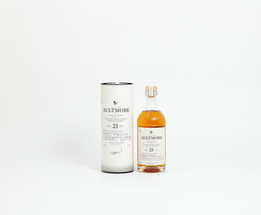 Aultmore 21 Year Old – Single Malt Scotch Whisky, 43% ABV, 70cl (With Original Tube)