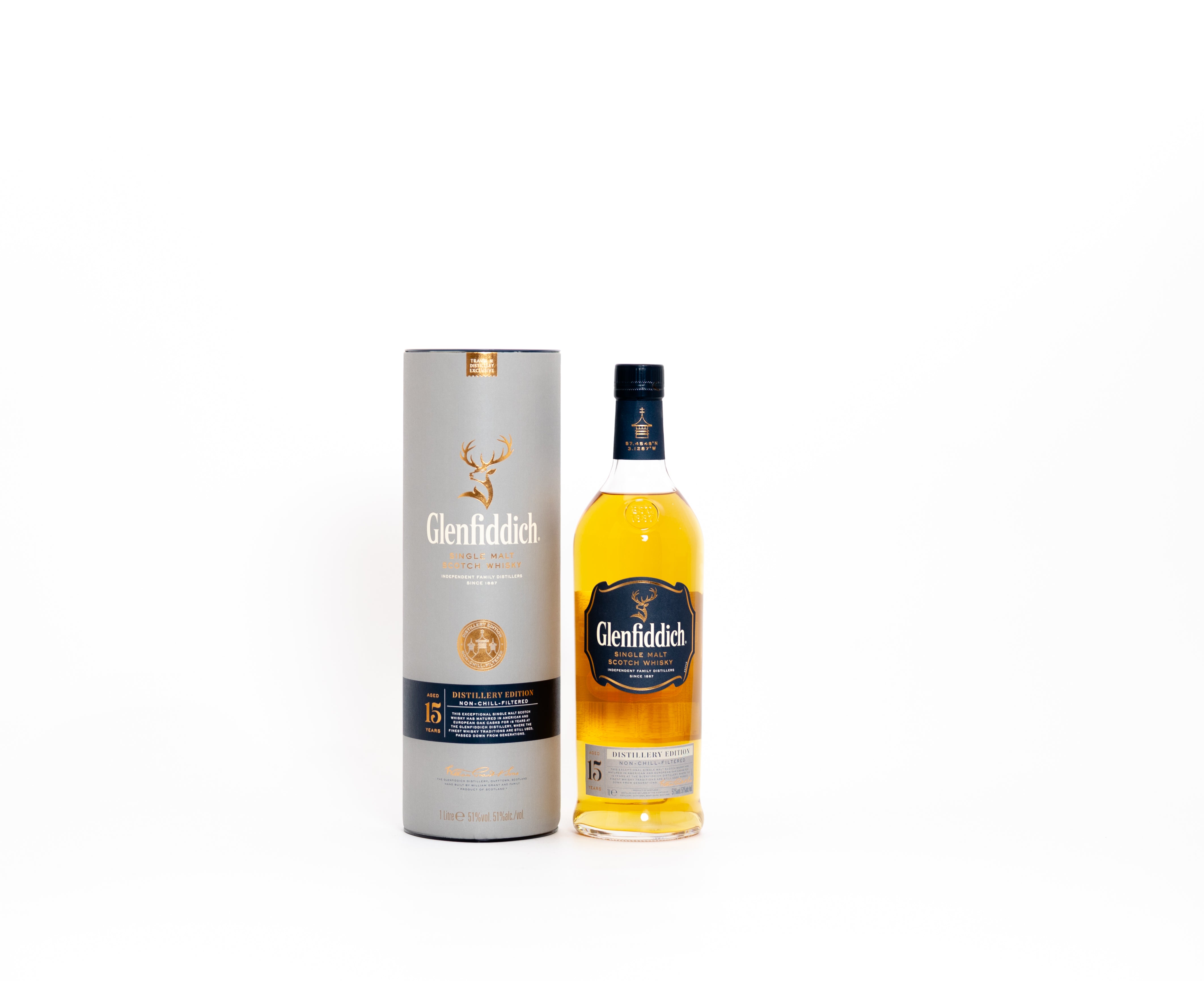Glenfiddich 15 Year Old Distillery Edition – Single Malt Scotch Whisky, 51% ABV, 1 Litre