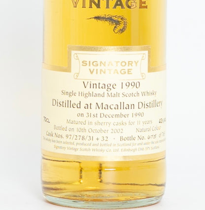 Macallan 1990 Signatory Vintage 11 year old