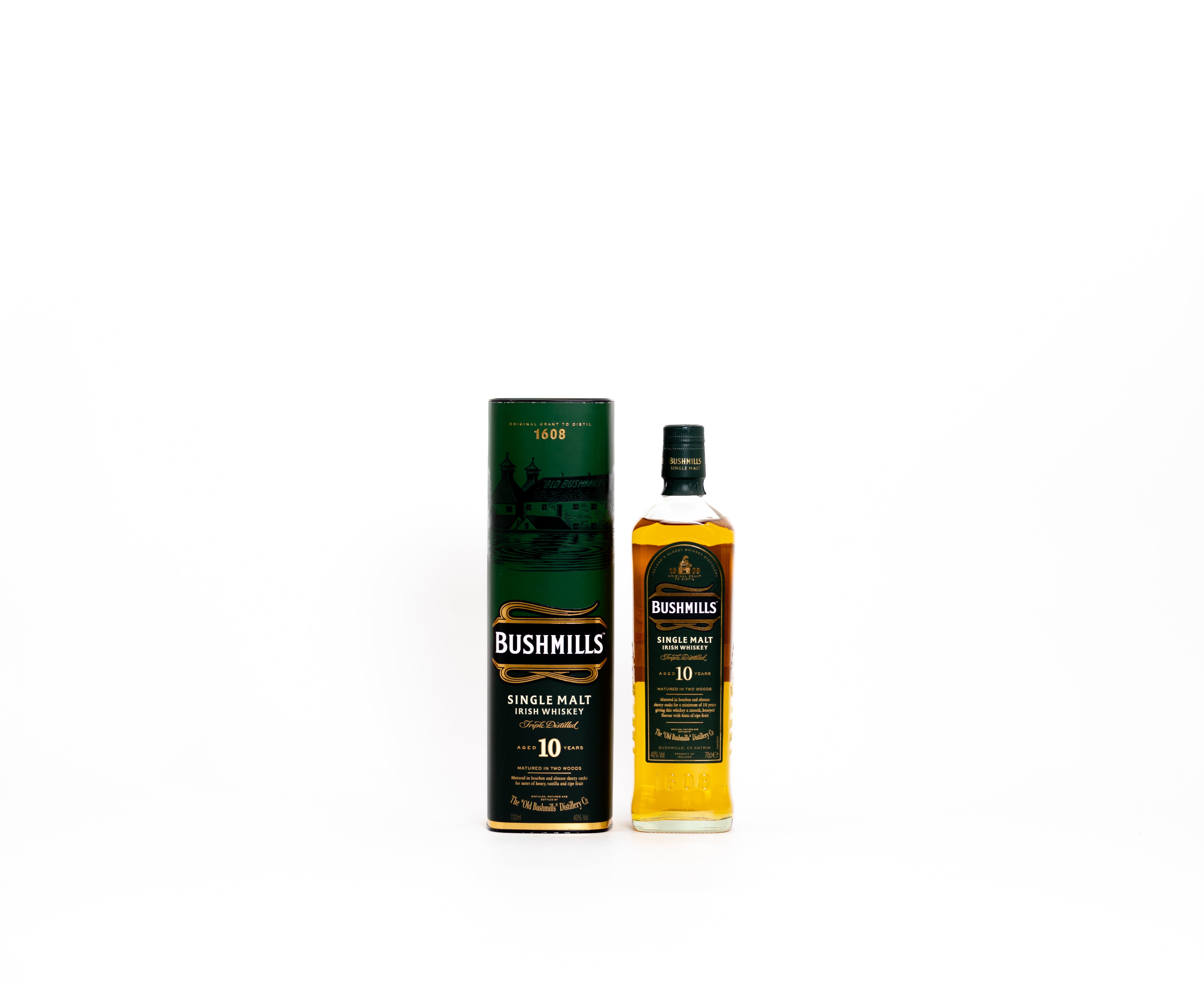 Bushmills 10 Year Old Irish Single Malt Whiskey, 40% ABV, 70cl (With Box)