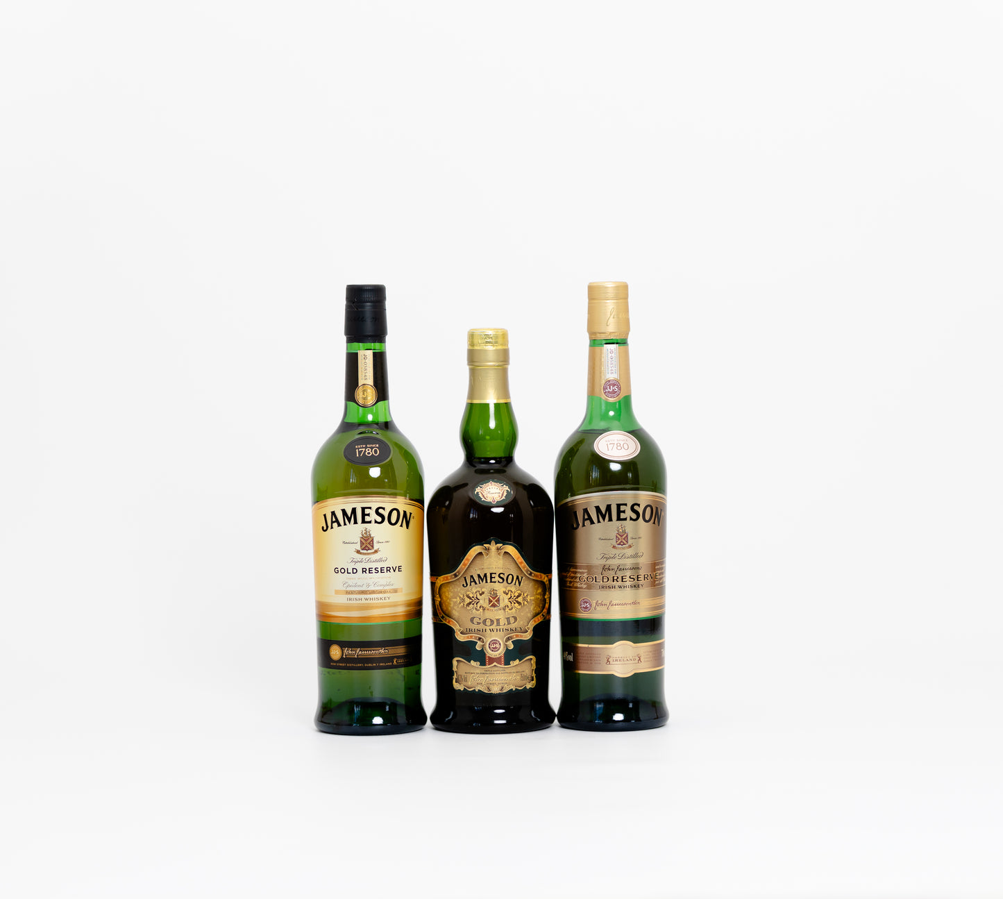 Jameson Gold Reserve Trio Of Bottles