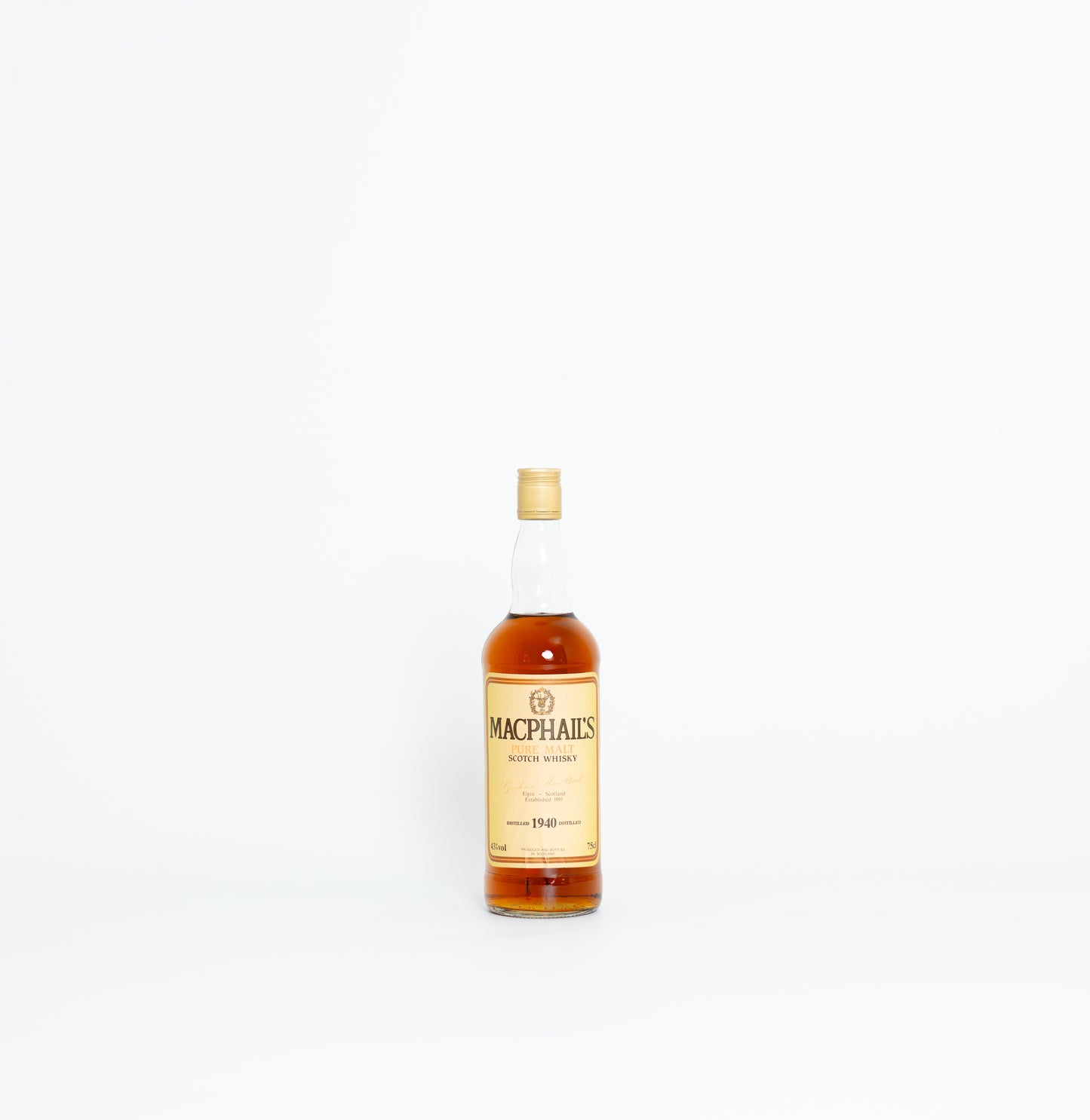 MacPhail’s Distilled 1940 – Bottled by Gordon & MacPhail, Bottle Only (Exceptional Pre-War Rarity)