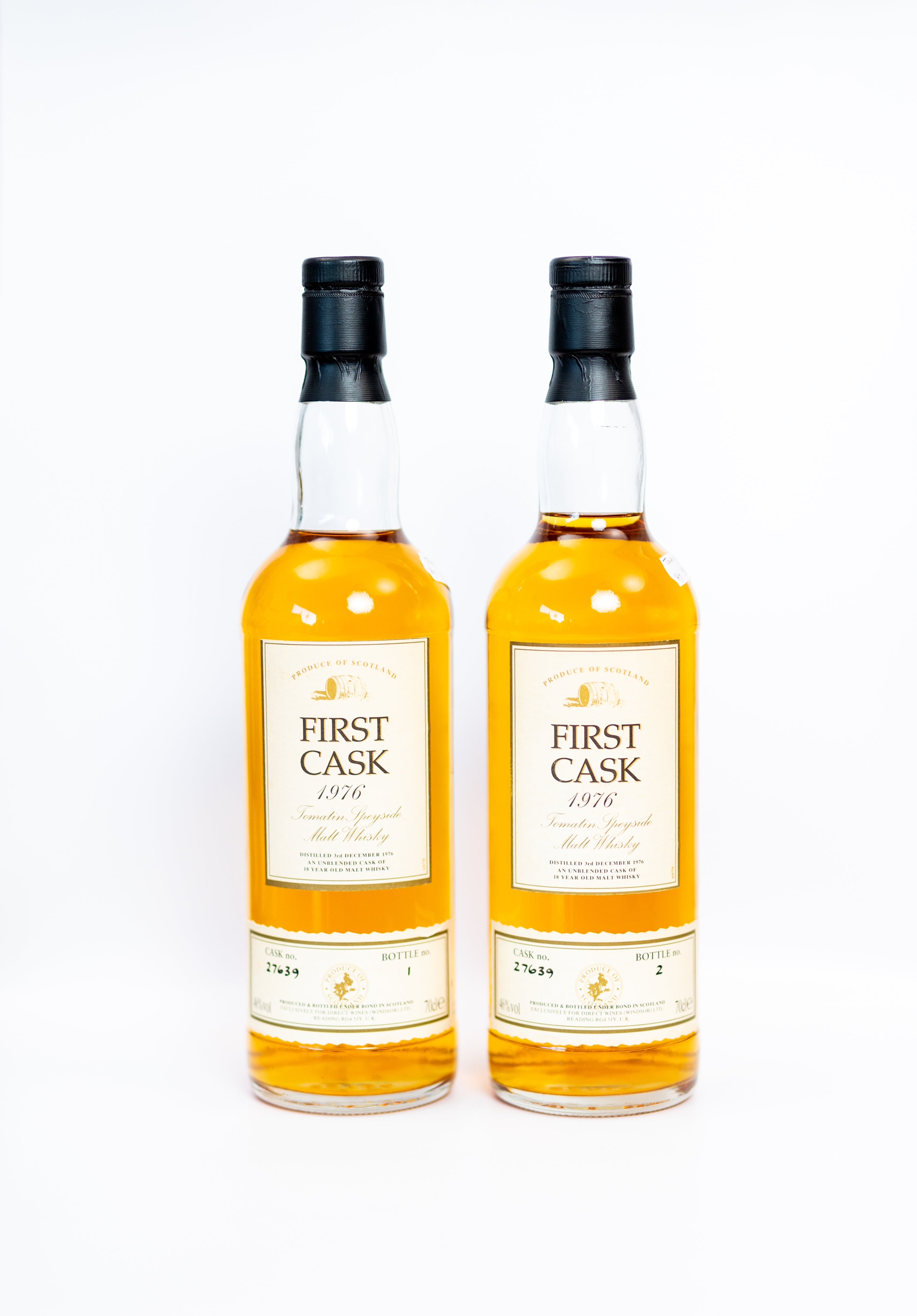 Tomatin First Cask 1976 - 18 Year Old - Bottle NO. 1 & Bottle NO. 2