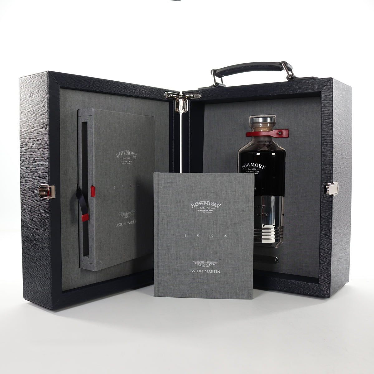 Black Bowmore 1964 – Complete Collection | All Six Releases | 1st Edition to Aston Martin DB5 | Collection Lot of 6 Bottles