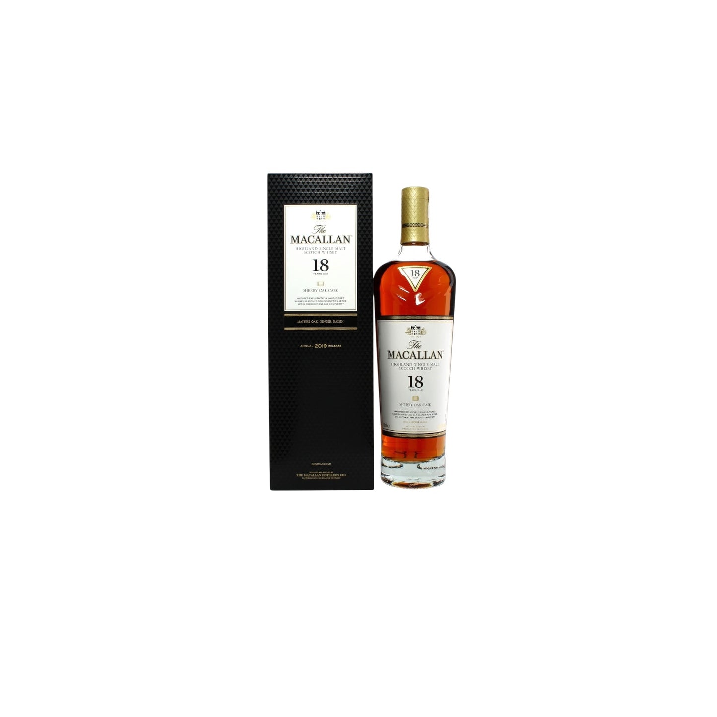 The Macallan 18 Year Old Sherry Oak – 2019 Release, 43% ABV, 70cl (With Box)