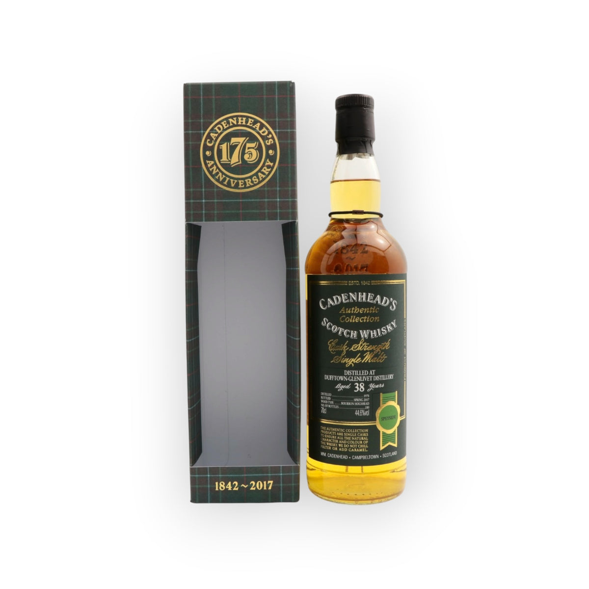 Dufftown-Glenlivet 38 Year Old 1978 | Cadenhead's Authentic Collection | Single Bourbon Hogshead | 44.6% ABV | 180 Bottles | 70cl