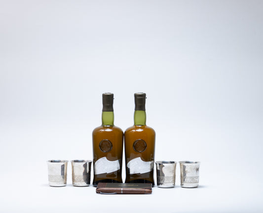 Ardbeg 1974 Double Barrel | Casks #3160 & #3528 | Purdey & Sons Leather Case | Sterling Silver | 250 Sets Worldwide | 2 x 70cl | 49% ABV