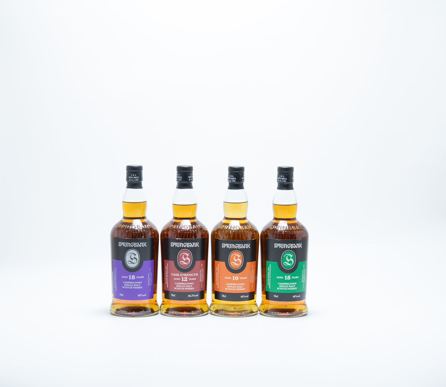 Springbank Bundle 10 yr, 12yr, 15yr and 18yr