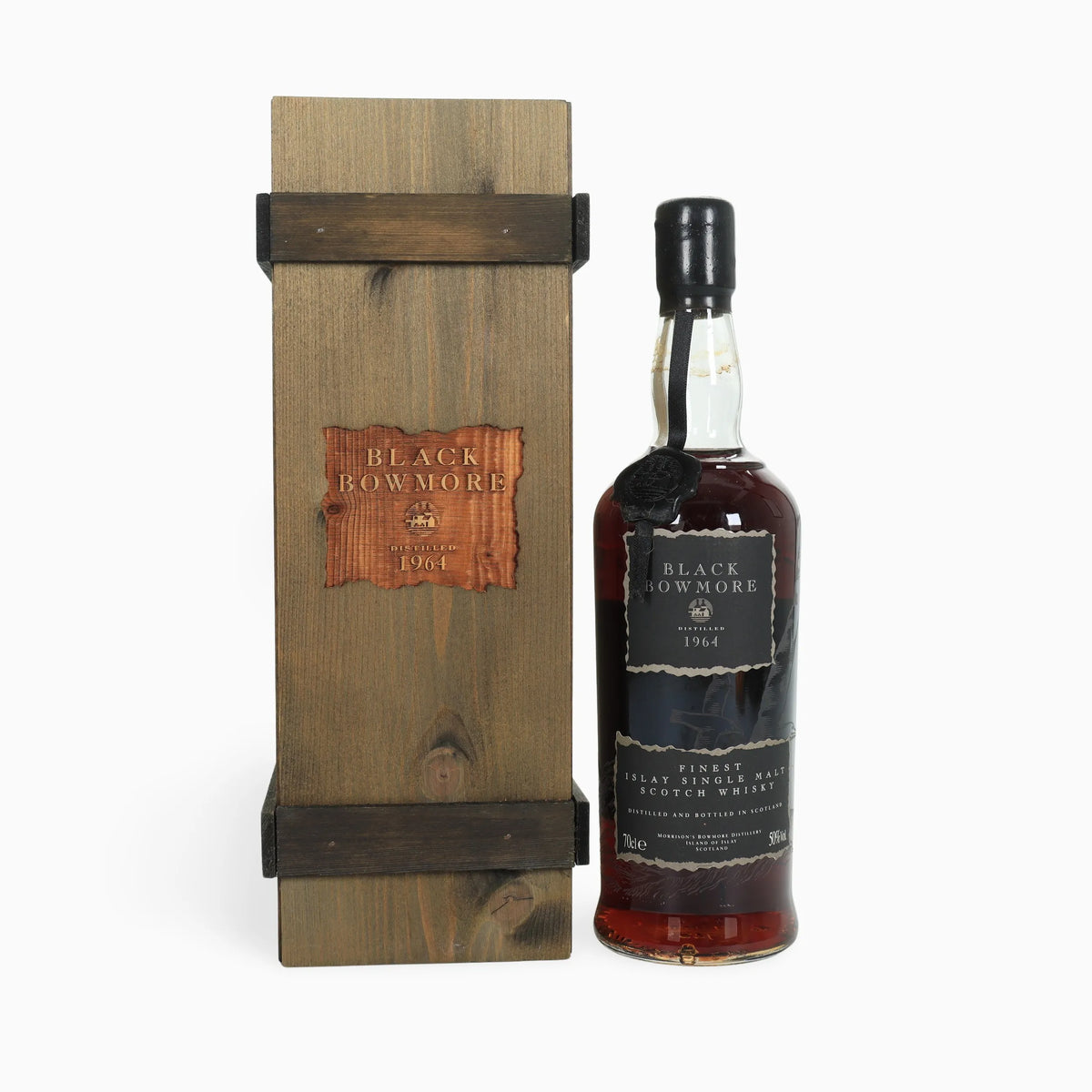 Black Bowmore 1964 – Complete Collection | All Six Releases | 1st Edition to Aston Martin DB5 | Collection Lot of 6 Bottles