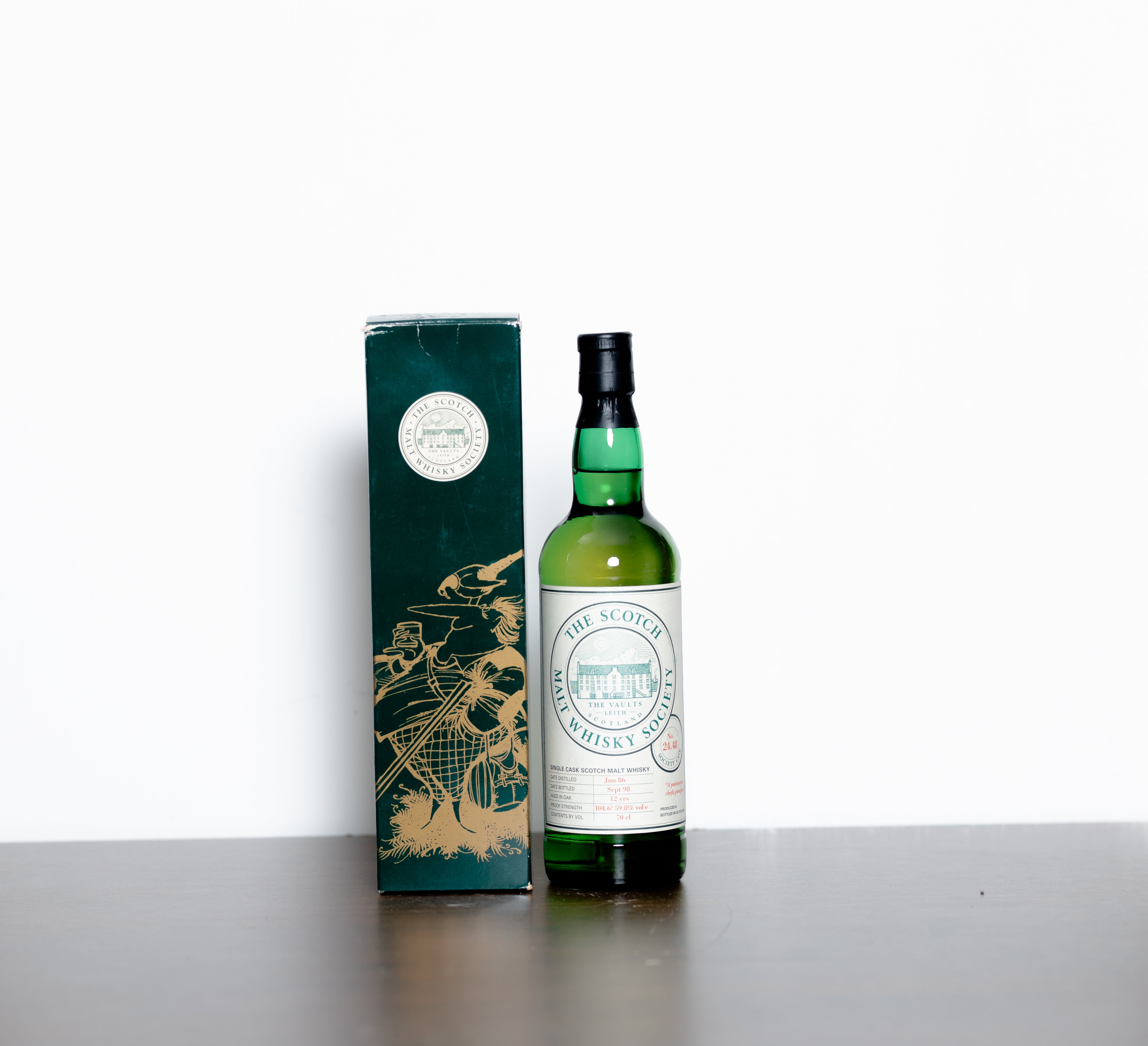 Macallan 1986 12 Year Old (SMWS 24.48) – Speyside Single Malt Scotch Whisky, Cask Strength (Bottled Sep 1998) (Original Box Included)