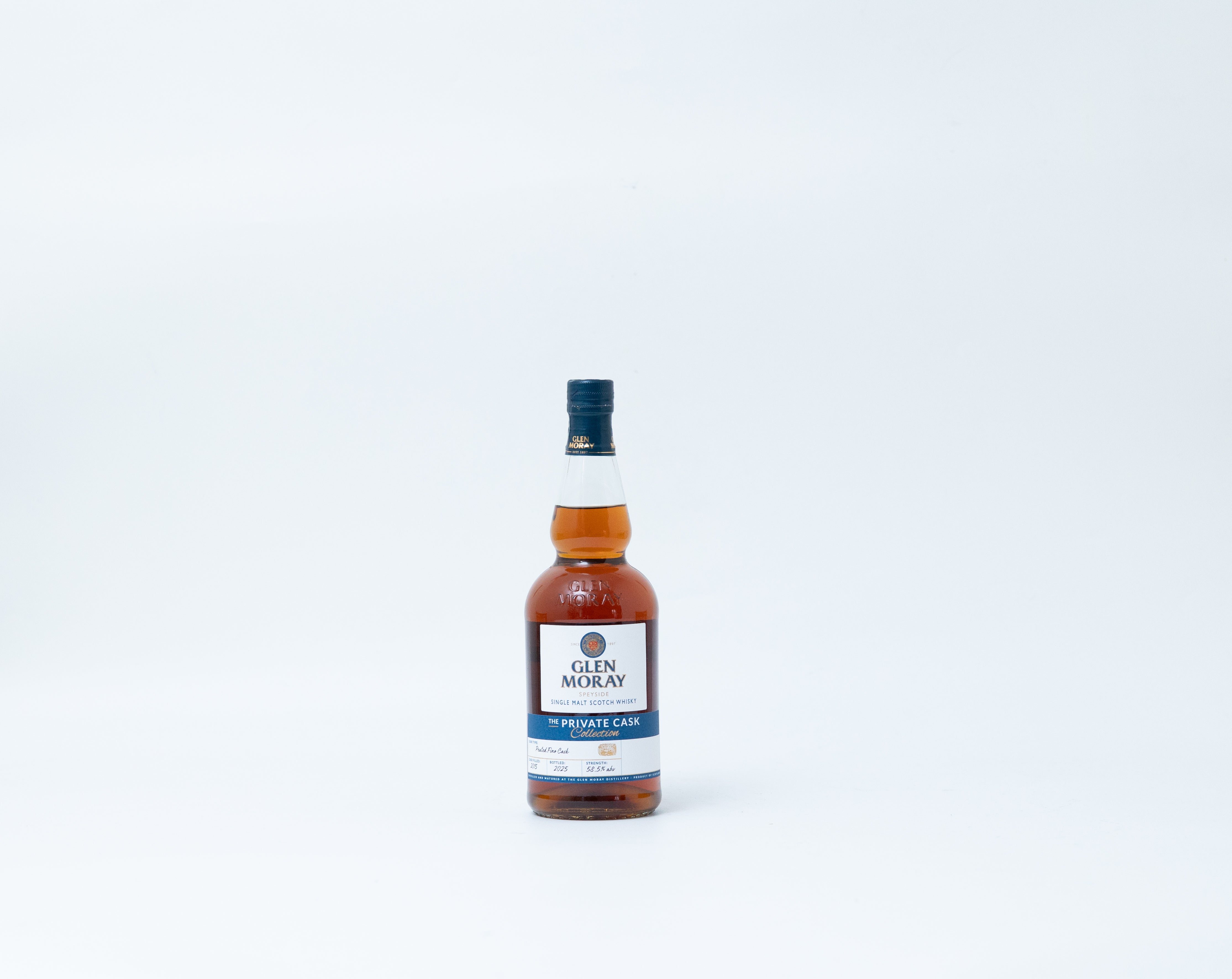 Glen Moray 2015 – Peated Fino Cask, 2025 Private Cask Collection, 58.5% ABV, 70cl