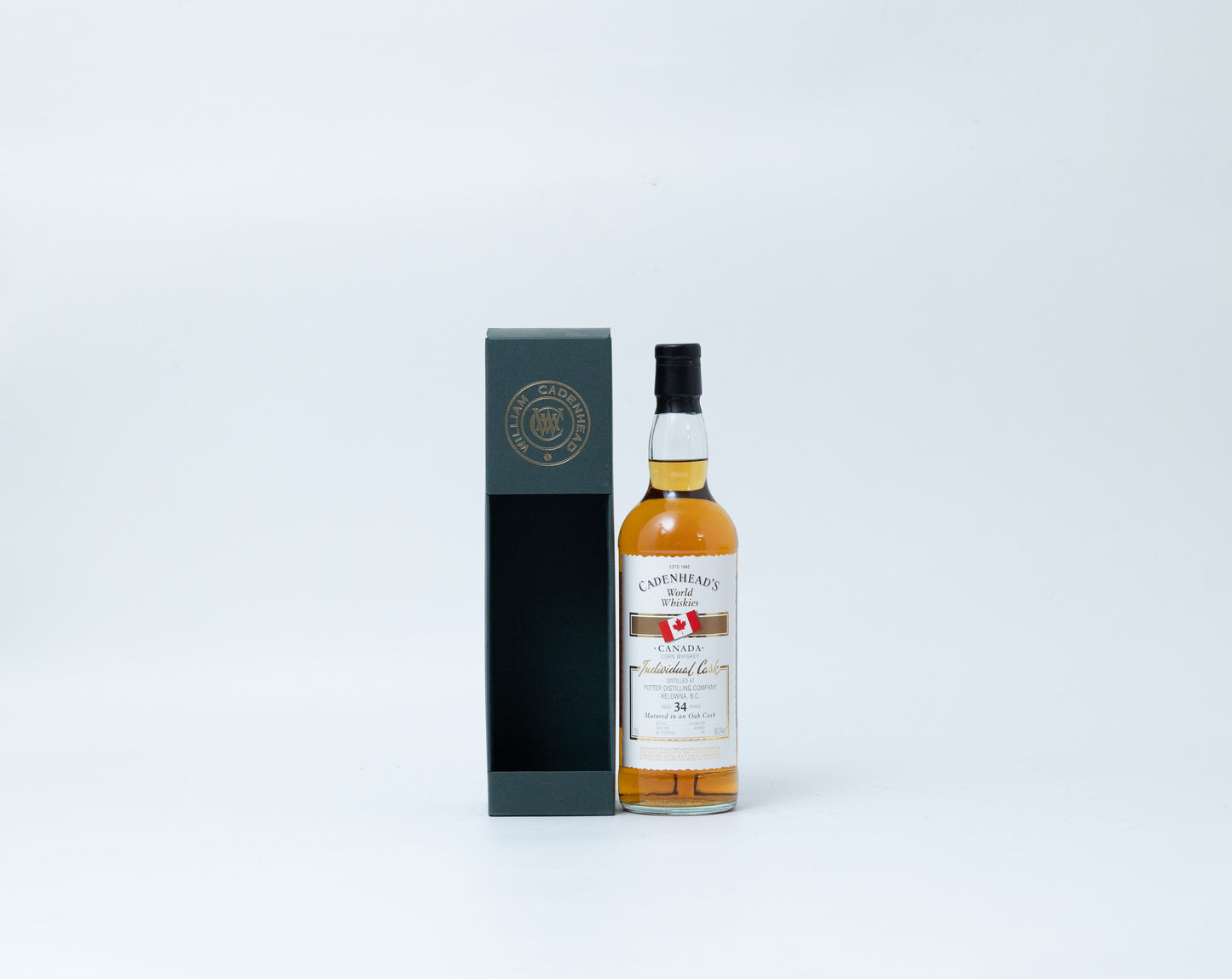 Potter Distilling Canada 34 Year Old Corn Whisky – Cadenhead World Whiskies, 60.5% ABV, 70cl