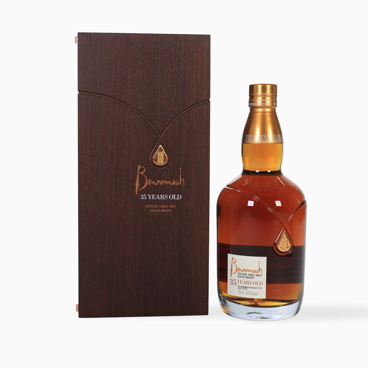 Benromach 35 Year Old Very Rare | 1981 Vintage | Pre-Closure Era | First-Fill Sherry Casks | 43% ABV | Wooden Case | 70cl