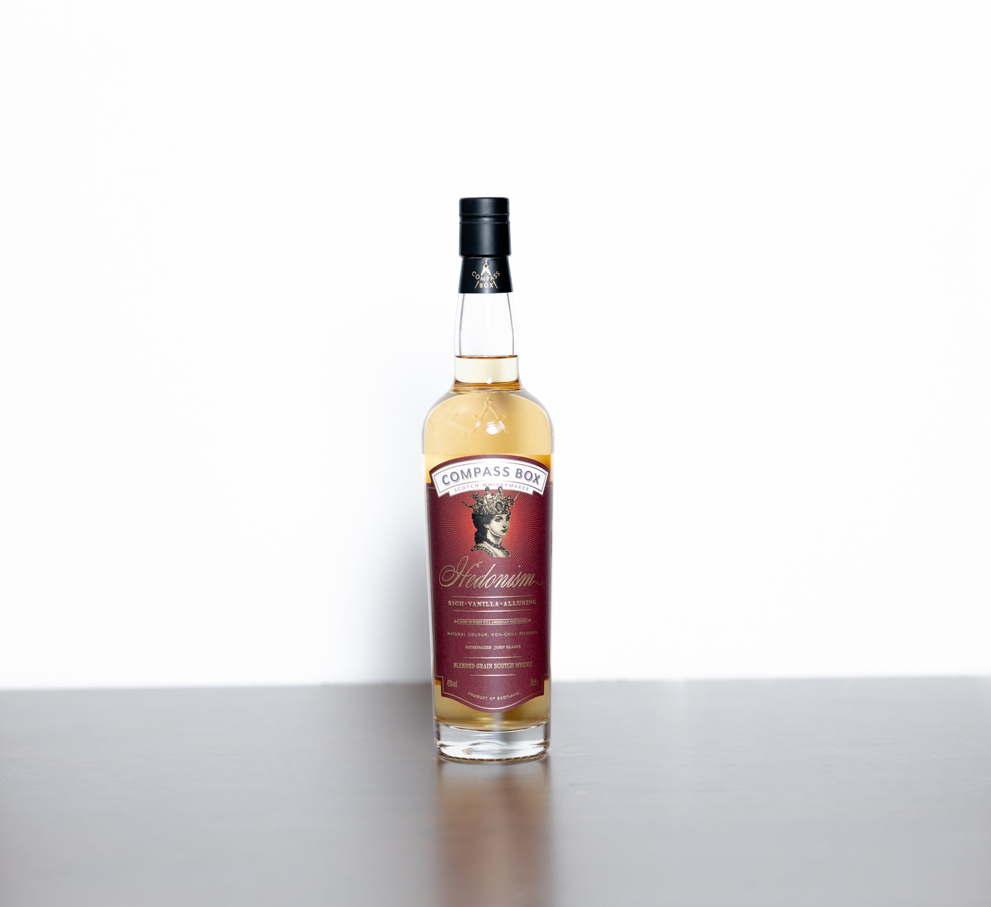 Compass Box Hedonism – Blended Grain Scotch Whisky, 43% ABV, 70cl (Bottle Only)