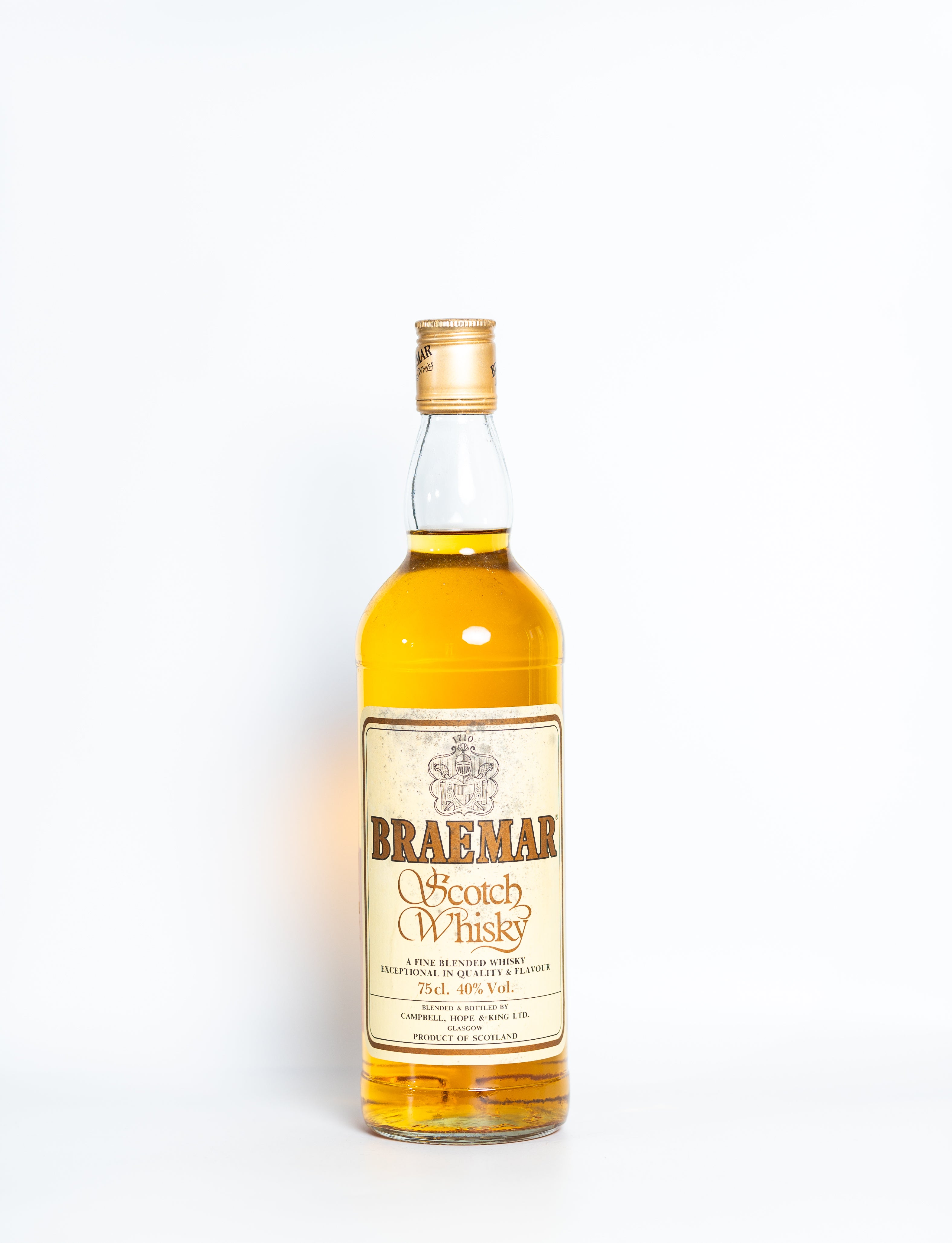 BRAEMAR SCOTCH WHISKY BY CAMPBELL, HOPE & KING FROM 1980S