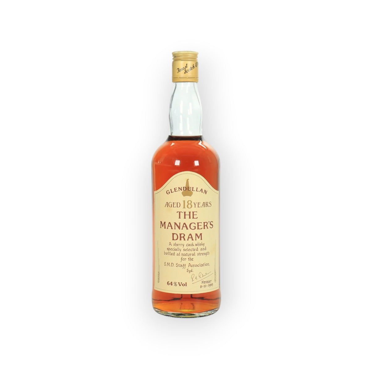 Glendullan 18 Year Old Manager's Dram 1989 | Sherry Cask | 64% | 75cl | S.M.D. Staff Association