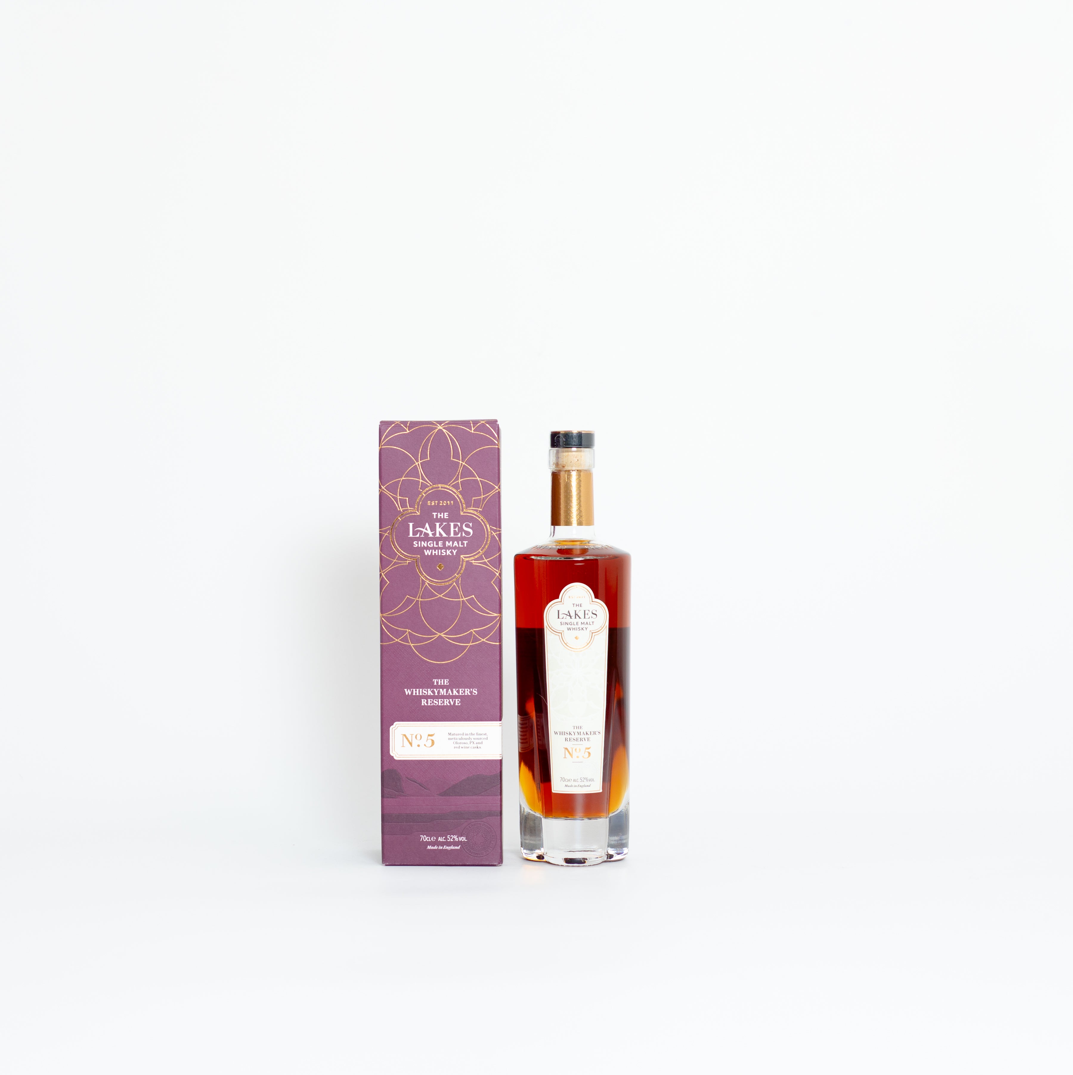 The Whiskymaker’s Reserve No. 5 – The Lakes Single Malt, 52% ABV, 70cl (Sherry-Led, With Box)