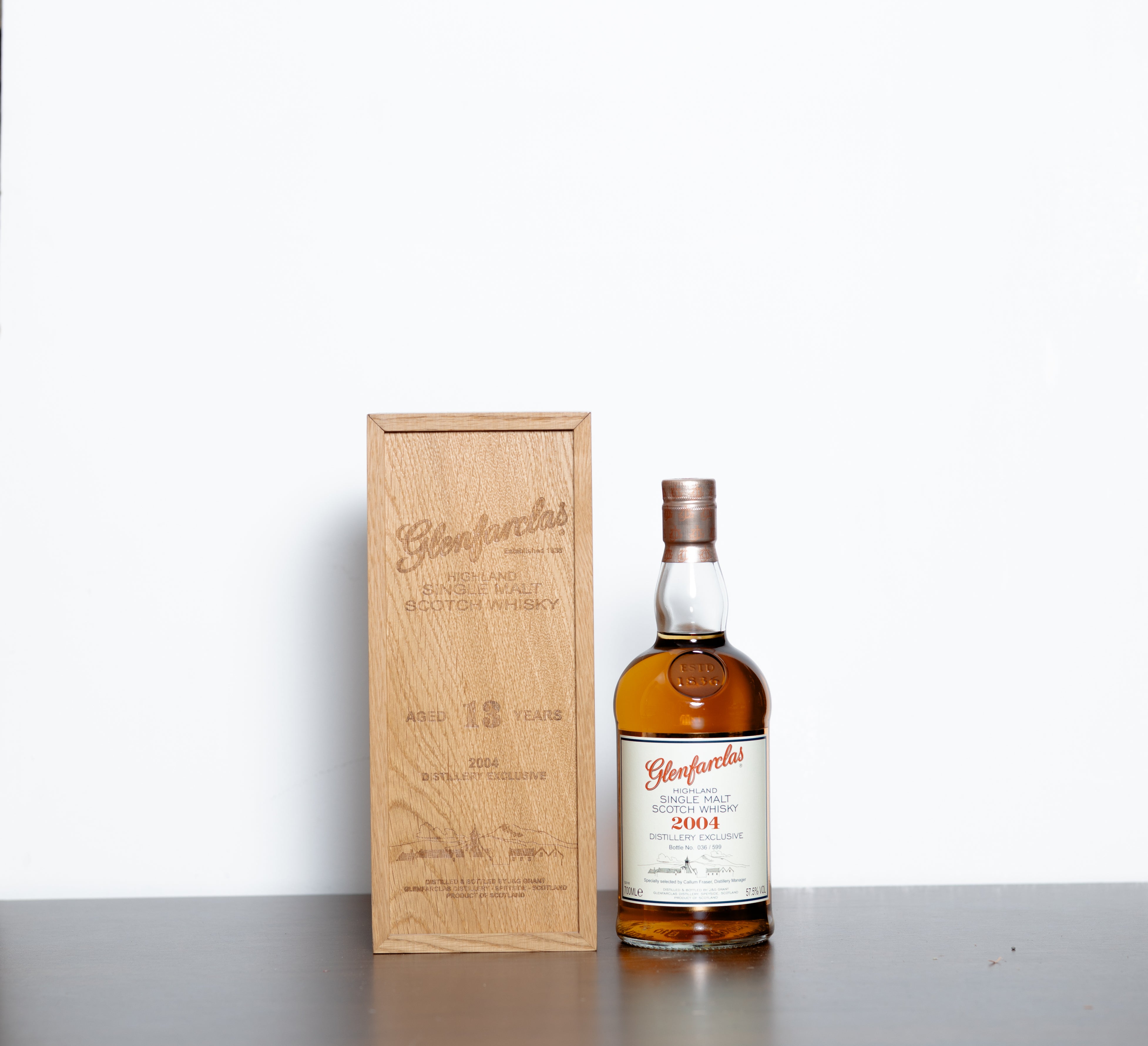 Glenfarclas 13 Year Old 2004 Distillery Exclusive (Cask Strength) – Visitor Centre Bottling, 70cl (With Wooden Box)