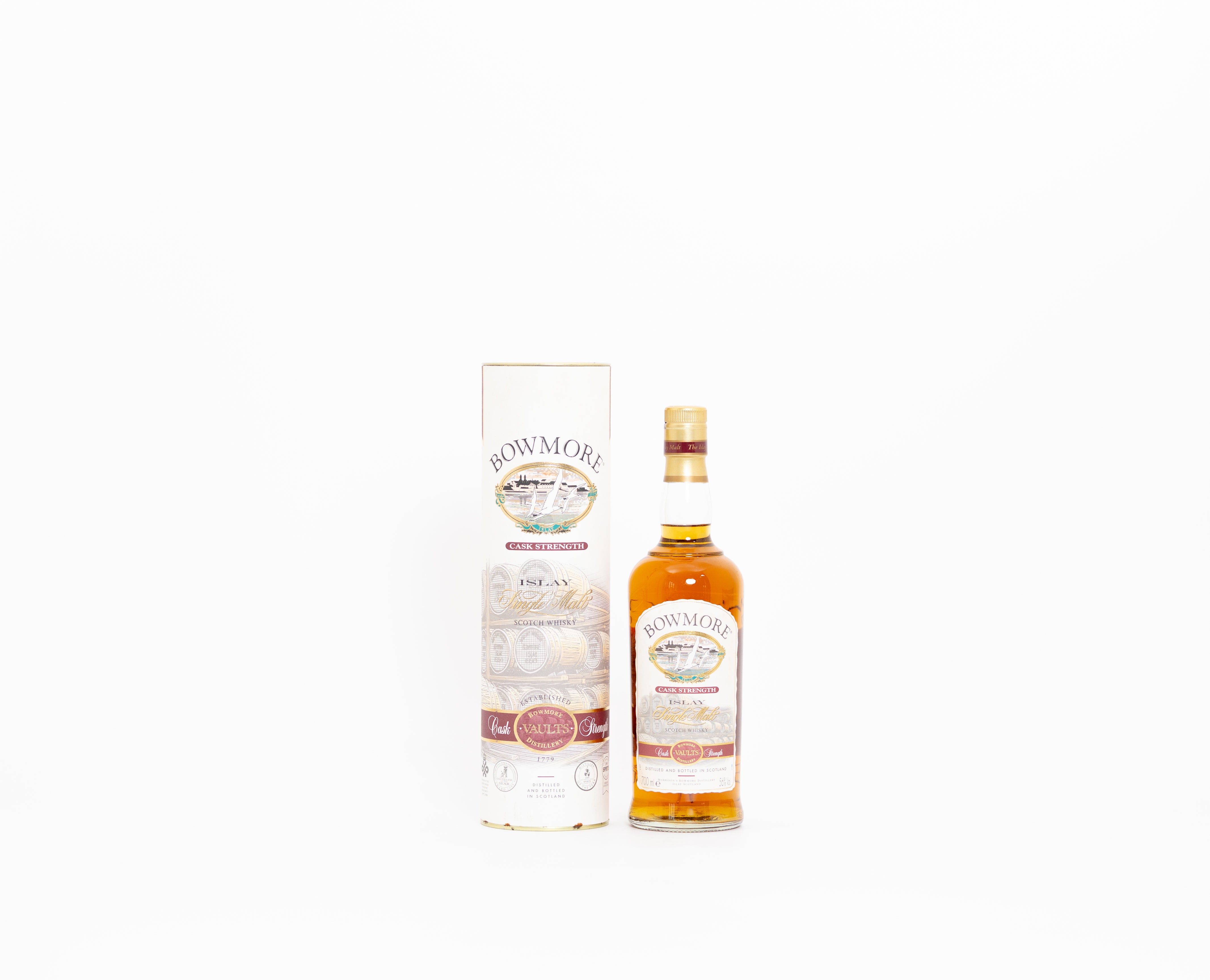 Bowmore Cask Strength – Islay Single Malt Scotch Whisky, 56% ABV, 1990s Bottling, Sherry Cask, 70cl