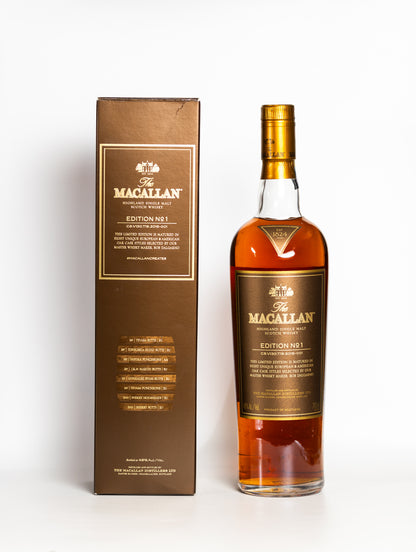 Macallan Edition Limited Edition FULL SET, No.1, No.2 , No.3, No.4, No.5 and No.6 + Macallan Lalique Candle