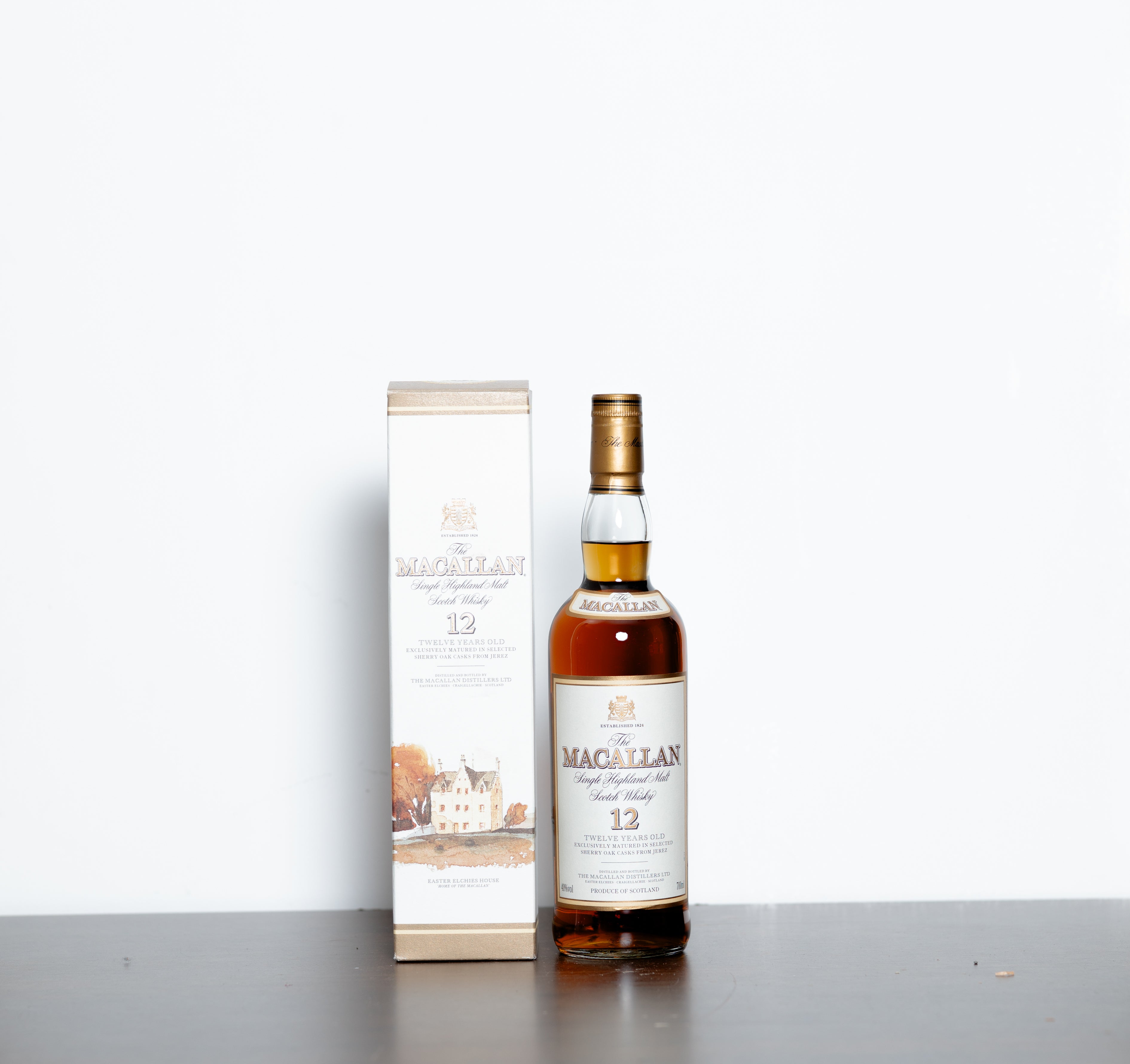 The Macallan 12 Year Old (Early 2000s) “Sherry Cask” – Speyside Single Malt Scotch Whisky, 70cl, 40% ABV (Old-Style Gift Box: Easter Elchies House)