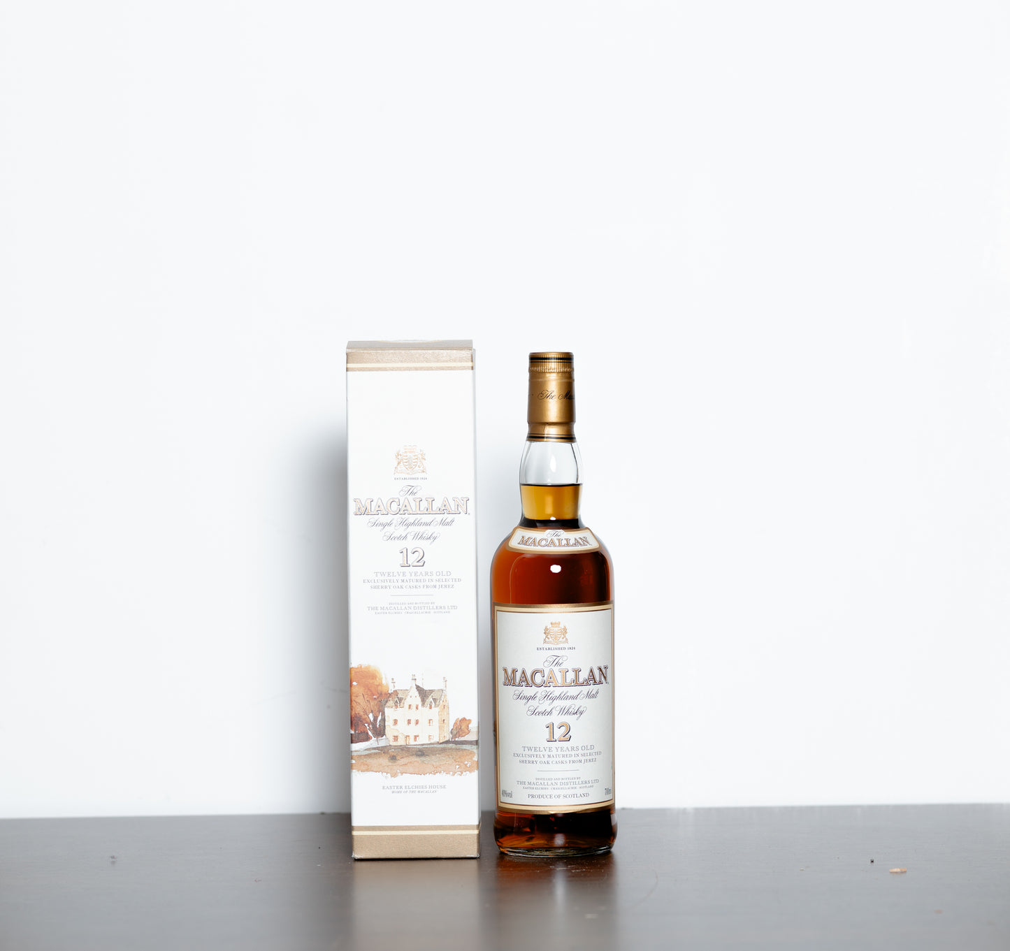 The Macallan 12 Year Old (Early 2000s) “Sherry Cask” – Speyside Single Malt Scotch Whisky, 70cl, 40% ABV (Old-Style Gift Box: Easter Elchies House)