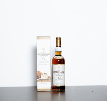 The Macallan 12 Year Old (Early 2000s) “Sherry Cask” – Speyside Single Malt Scotch Whisky, 70cl, 40% ABV (Old-Style Gift Box: Easter Elchies House)