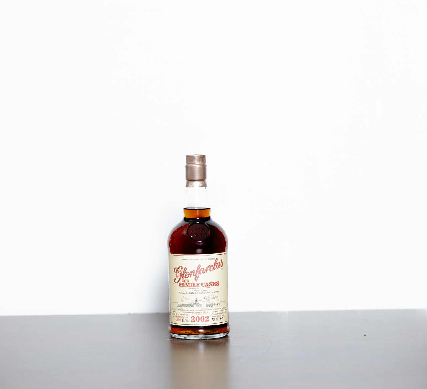 Glenfarclas 2002 Family Cask #3769 (Summer 2018) – Single Malt Scotch Whisky, Speyside, 70cl, 58% (Sherry Butt, 706 Bottles)