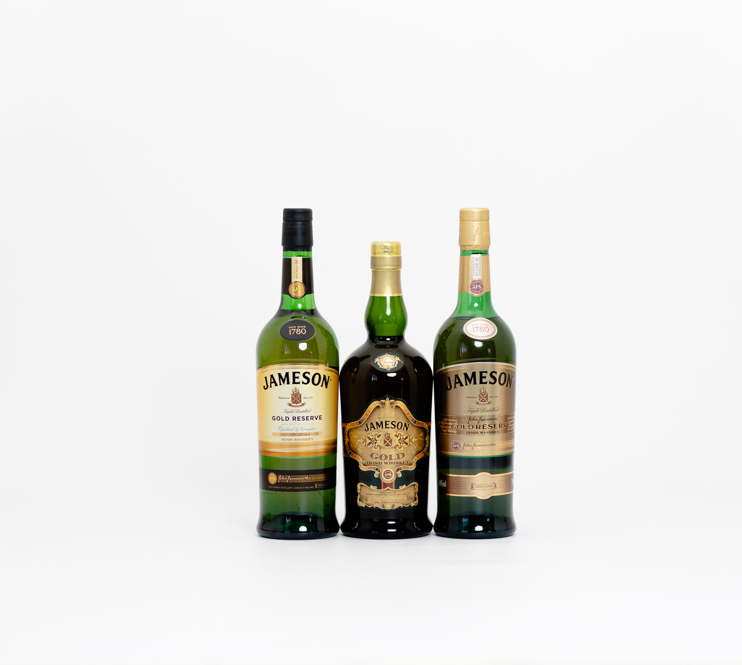 Jameson Gold Reserve Trio Of Bottles