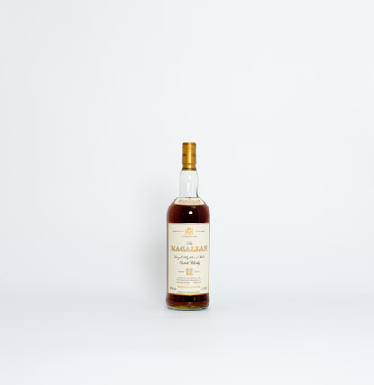 Macallan 12 Year Old – Speyside Single Malt, 43% ABV, 1 Litre (1990s Bottling, With Original Box)