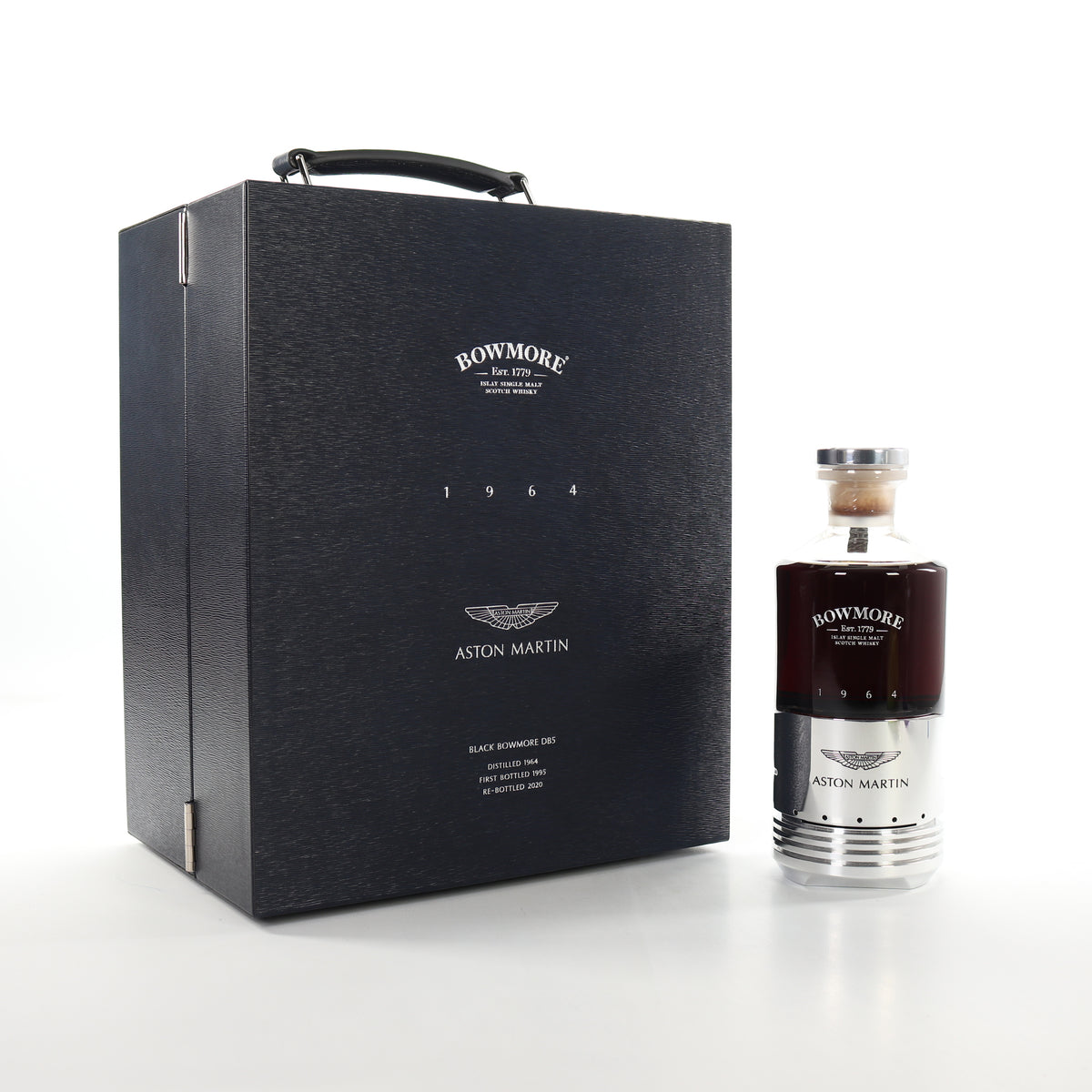Black Bowmore 1964 – Complete Collection | All Six Releases | 1st Edition to Aston Martin DB5 | Collection Lot of 6 Bottles