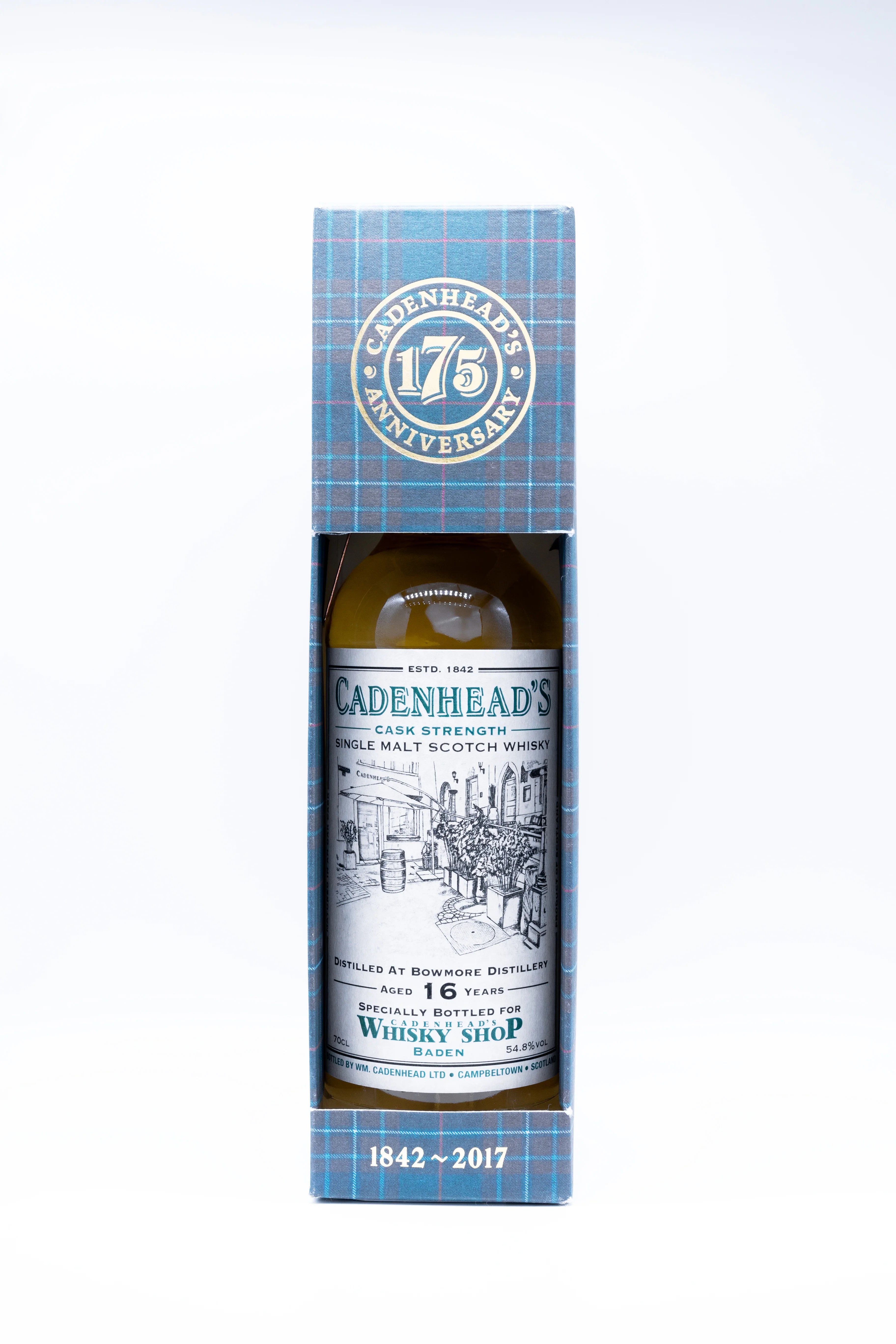 Bowmore 16 year old Cadenheads' 175th Anniversary Baden Whisky Shop