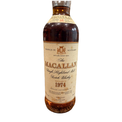 Macallan 18 Year Old 1974 – Speyside Single Malt Scotch Whisky, 43% ABV, 70cl