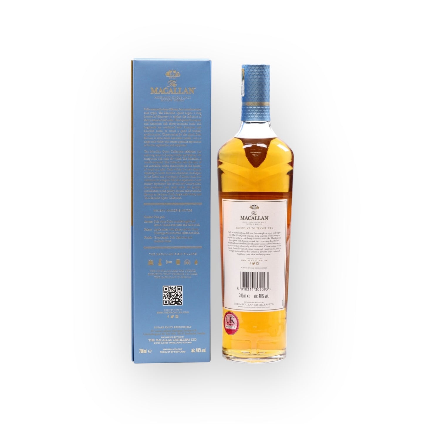 The Macallan Quest – Single Malt Scotch Whisky, 40% ABV (Quest Collection, 70cl)