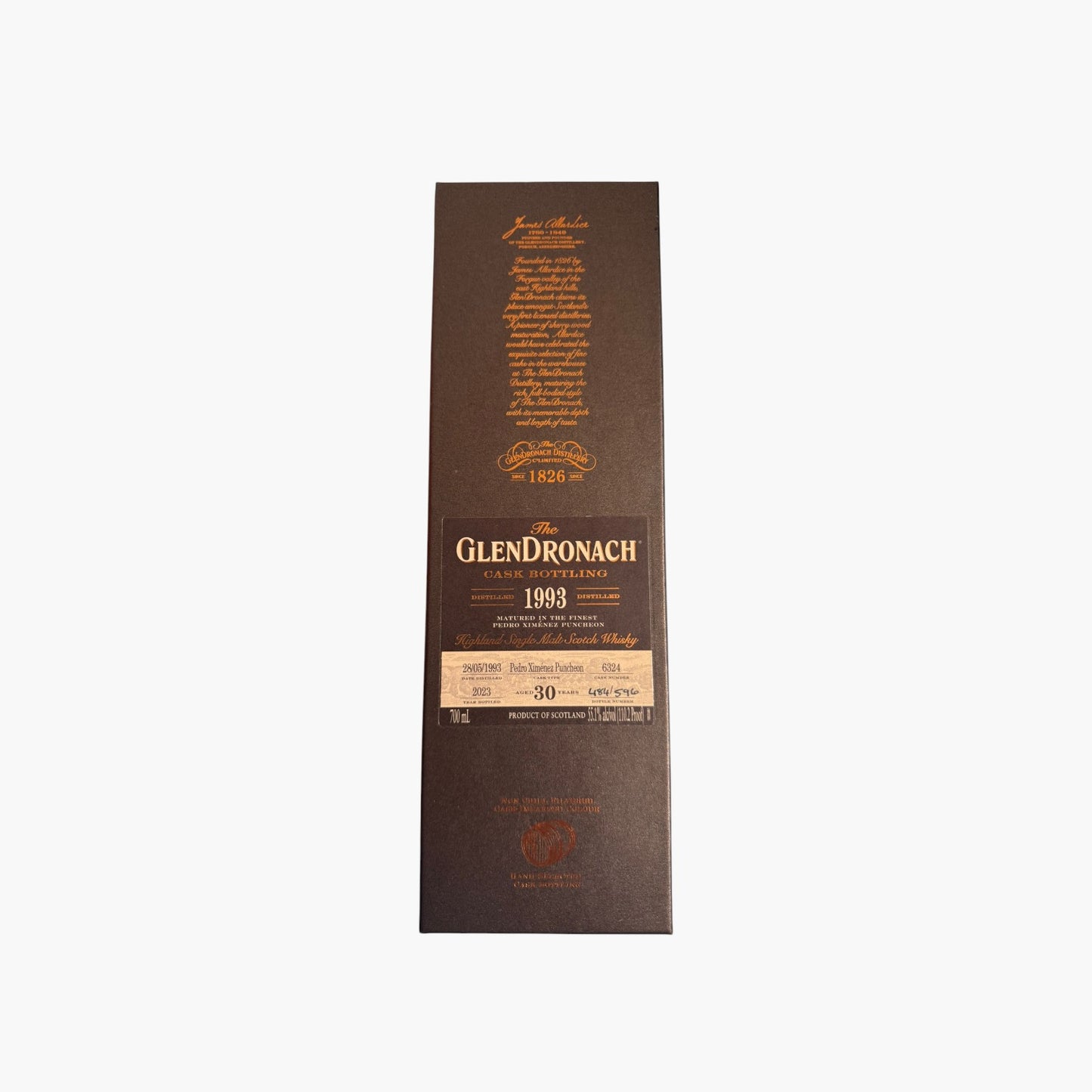 Glendronach 1993 Single Cask #6324 – 30 Year Old, 55.1% ABV, 700ml