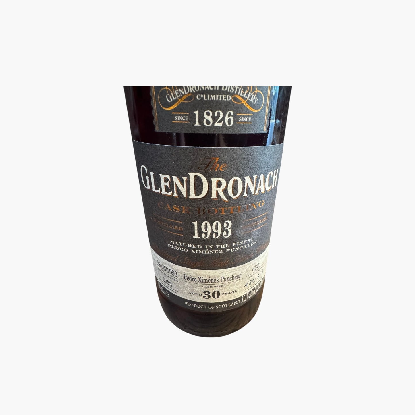 Glendronach 1993 Single Cask #6324 – 30 Year Old, 55.1% ABV, 700ml