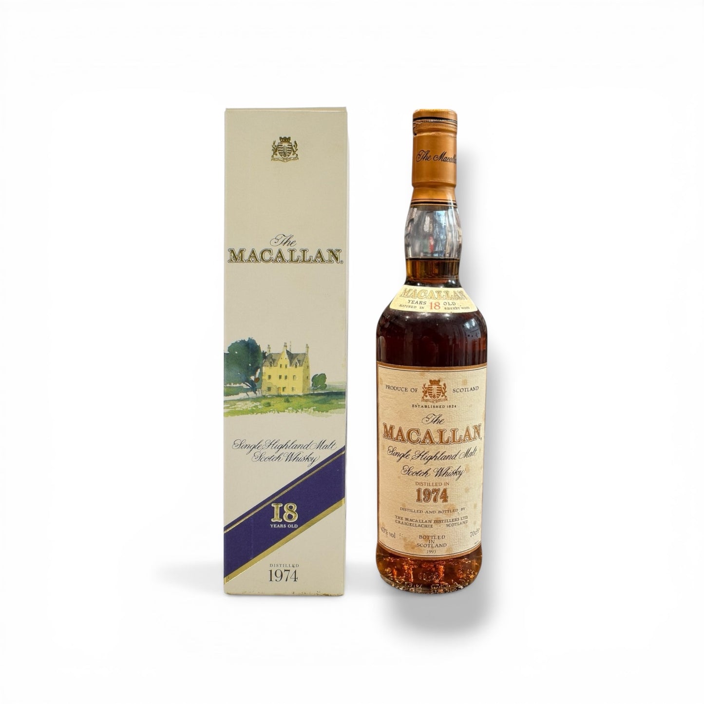Macallan 18 Year Old 1974 – Speyside Single Malt Scotch Whisky, 43% ABV, 70cl
