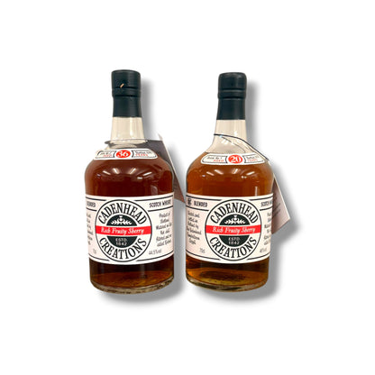 Cadenhead Creations Rich & Fruity Sherry Set – 20yo 46% & 36yo 44.5% (2x70cl, Boxed)