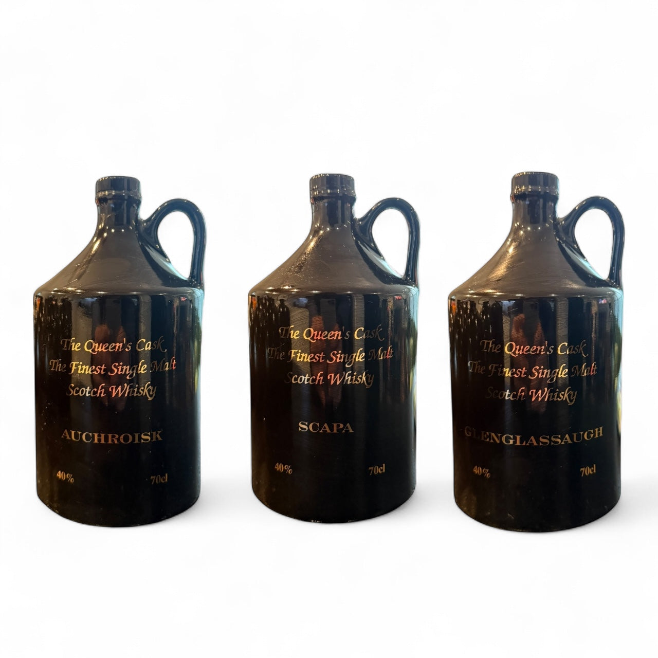 The Queens Cask - The finest Single Malt Scotch Whisky 3 x 70cl (Scapa, Glenglassaugh & Auchroisk)
