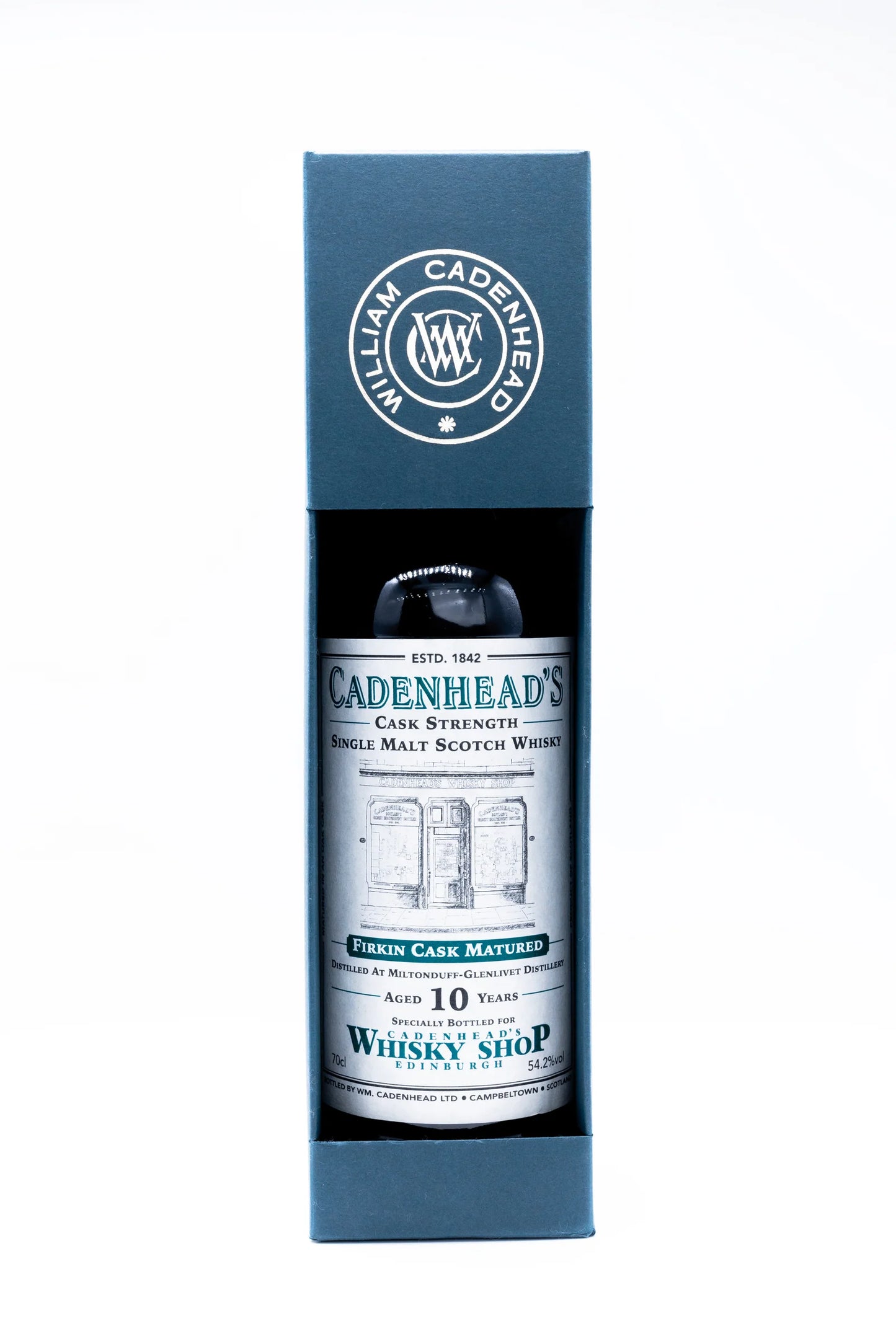 Miltonduff- Glenlivet 10 Year Old Cadenhead Whisky Shop - Firkin Cask - Campbeltown Shop