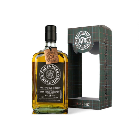 Glen Moray 1992-2017 - 25 Year Old - Cadenhead Black Label - Single Cask - JAPANESE MARK